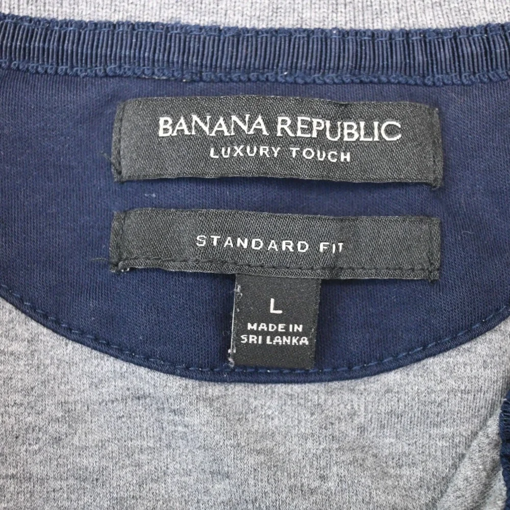 Banana Republic Large L Gray Luxury Touch Standard Fit S/S Soft Mens Polo Shirt